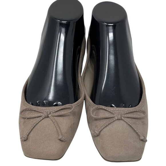 Liz Claiborne Flushing Womens Taupe Memory Foam Ballet Flats Faux Suede Size 7 - Picture 3 of 12